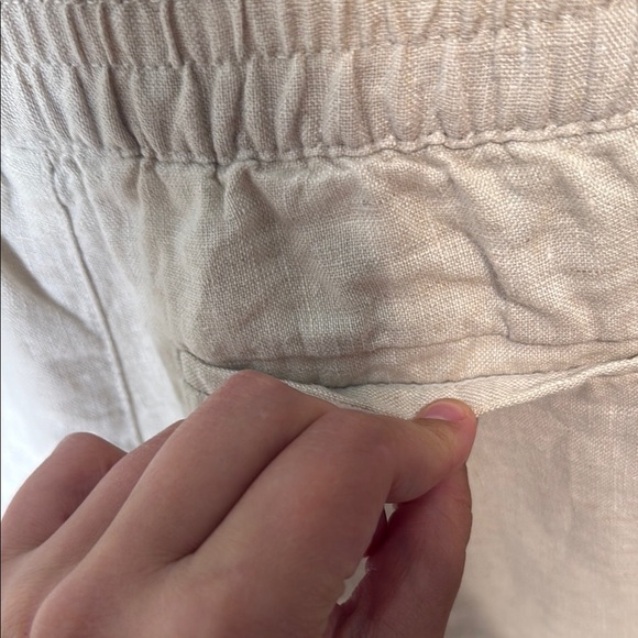 Athleta Voyager 100% Linen Pants high waist Size 10 - Picture 6 of 13